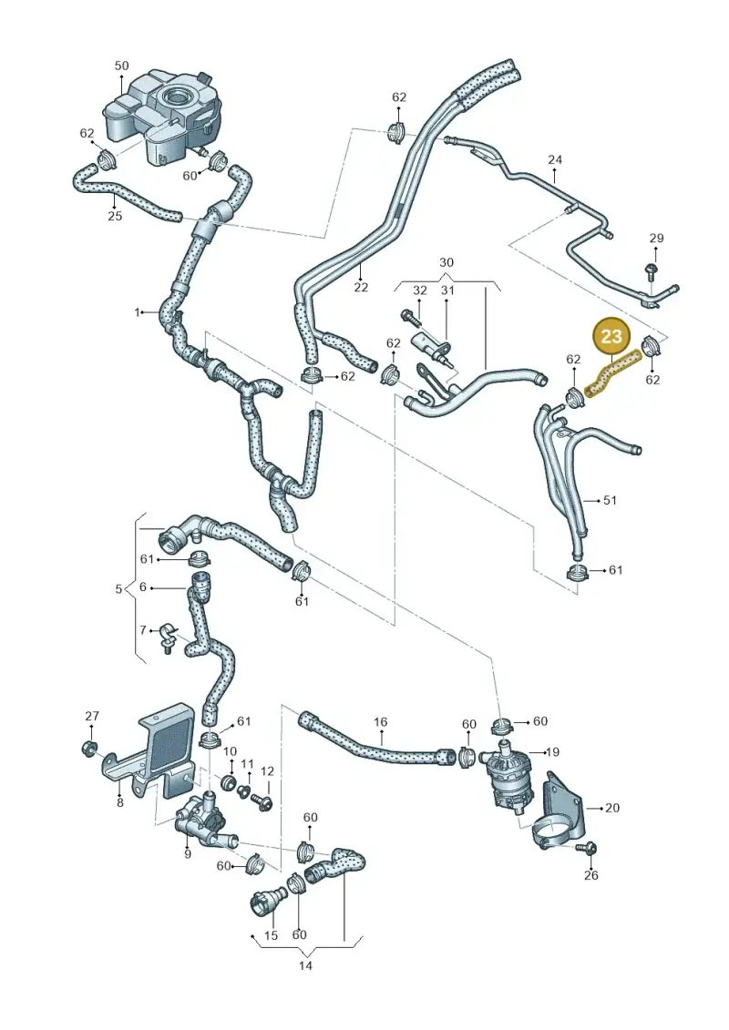 3Q0122447J — Skoda Kodiaq (2016-2024) diagram 793121401, position 23