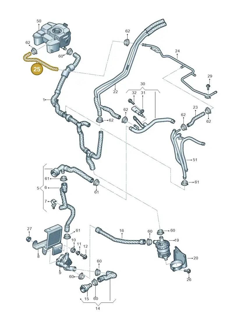 3Q0122447K — Skoda Kodiaq (2016-2024) diagram 793121401, position 25