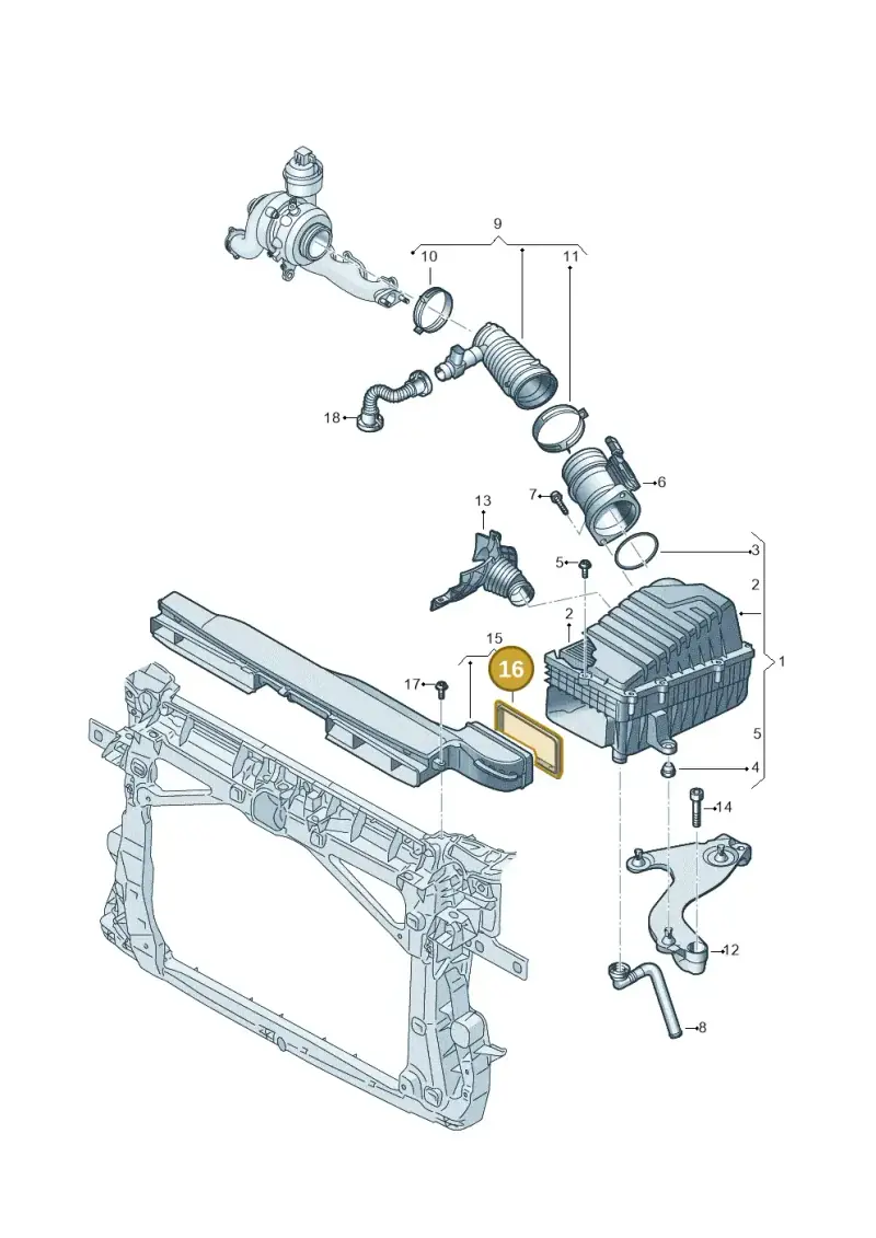 3Q0129281 — Skoda Kodiaq (2016-2024) diagram 884129100, position 16