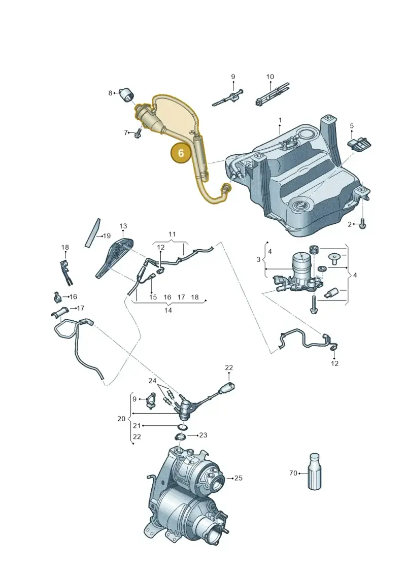 3Q0131965D — Skoda Superb Combi (2015-2024) diagram 793253560, position 6