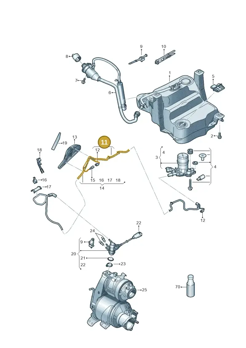 3Q0131983M — Skoda Superb Combi (2015-2024) diagram 793253560, position 11