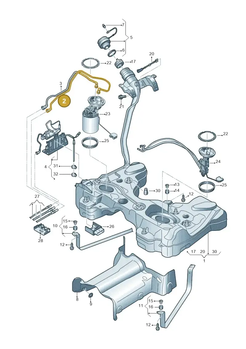 3Q0201294A — Skoda Superb Combi (2023-) diagram 793201650, position 2