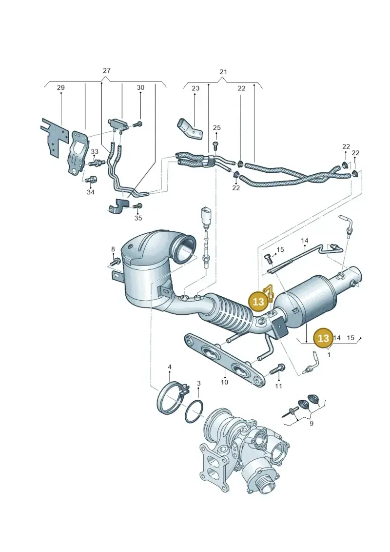 3Q0253574C — Skoda Octavia (2019-2024) diagram 585253055, position 13