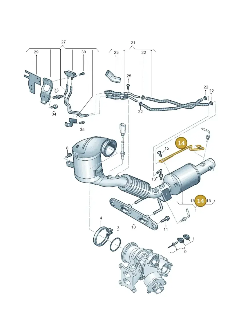 3Q0253574D — Skoda Octavia (2019-2024) diagram 585253055, position 14