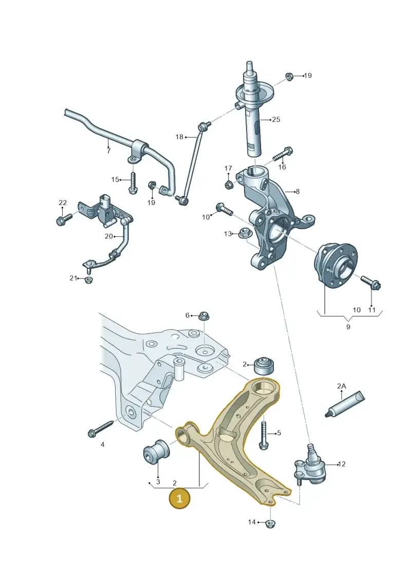 3Q0407151P — Skoda Kodiaq (2018-2022) diagram 834407000, position 1