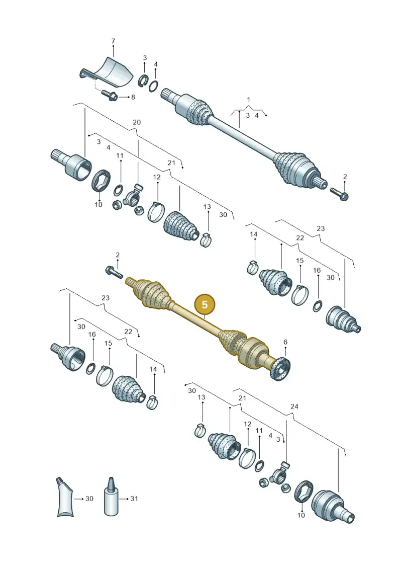 3Q0407272DT — Skoda Kodiaq (2016-2024) diagram 634407620, position 5