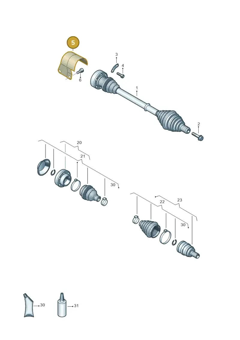 3Q0407721 — Skoda Octavia (2019-2024) diagram 884407200, position 5