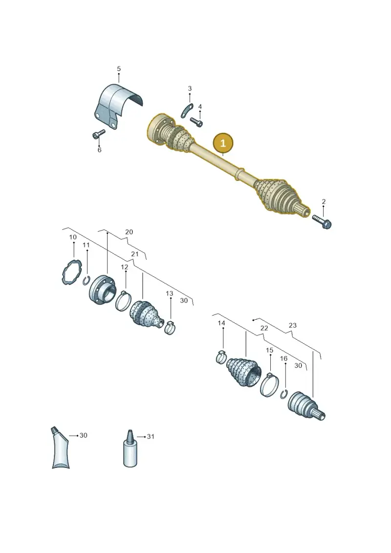3Q0407761X — Skoda Superb Combi (2015-2024) diagram 793407200, position 1