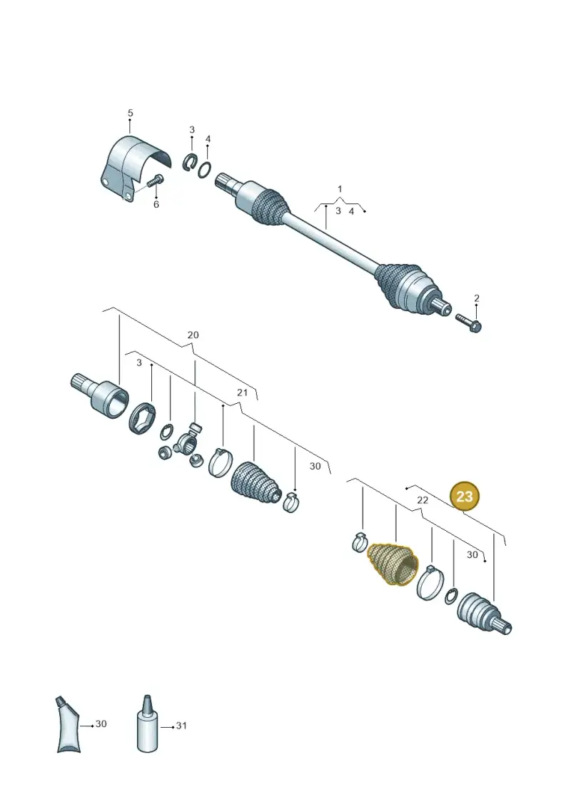 3Q0498099A — Skoda Kodiaq (2024-) diagram 884407600, position 23