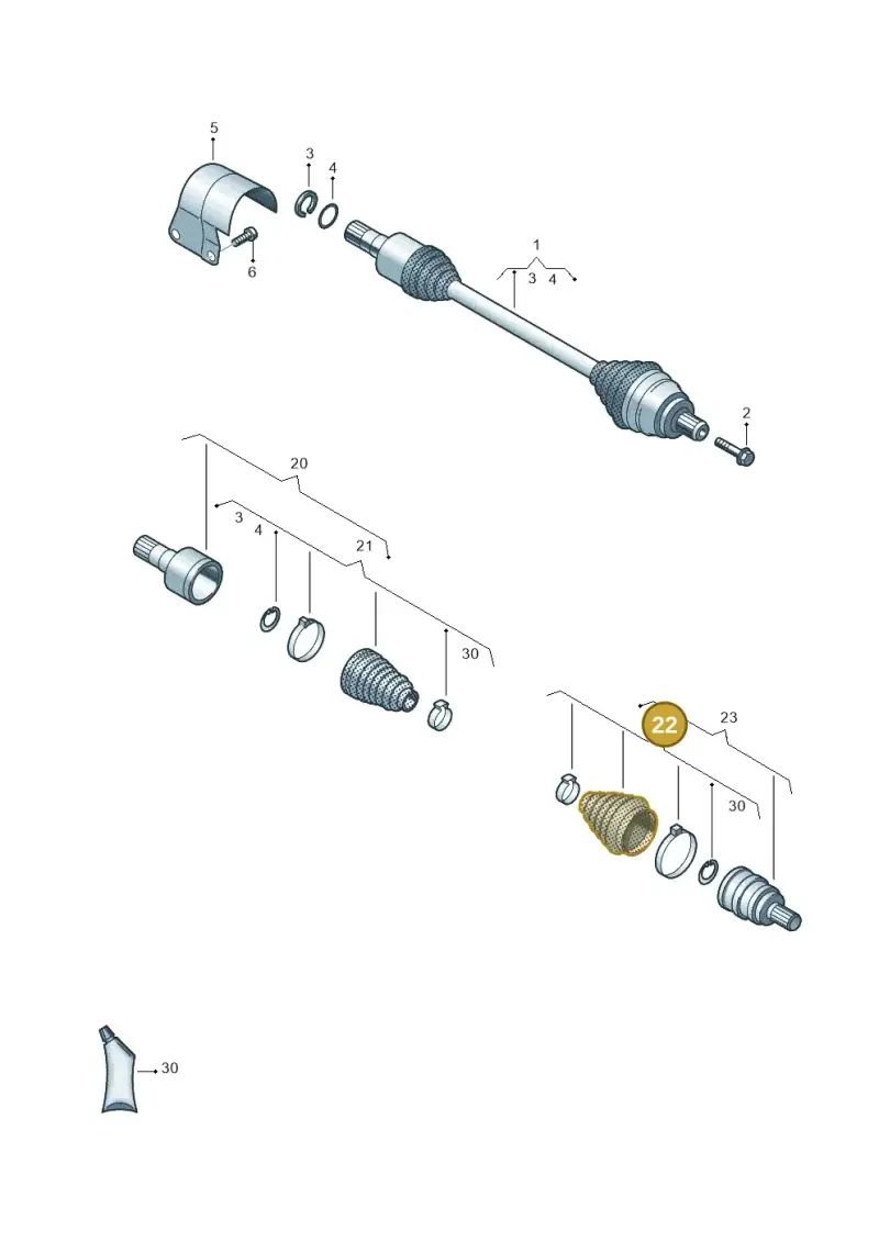 3Q0498203A — Skoda Superb Combi (2023-) diagram 828407060, position 22
