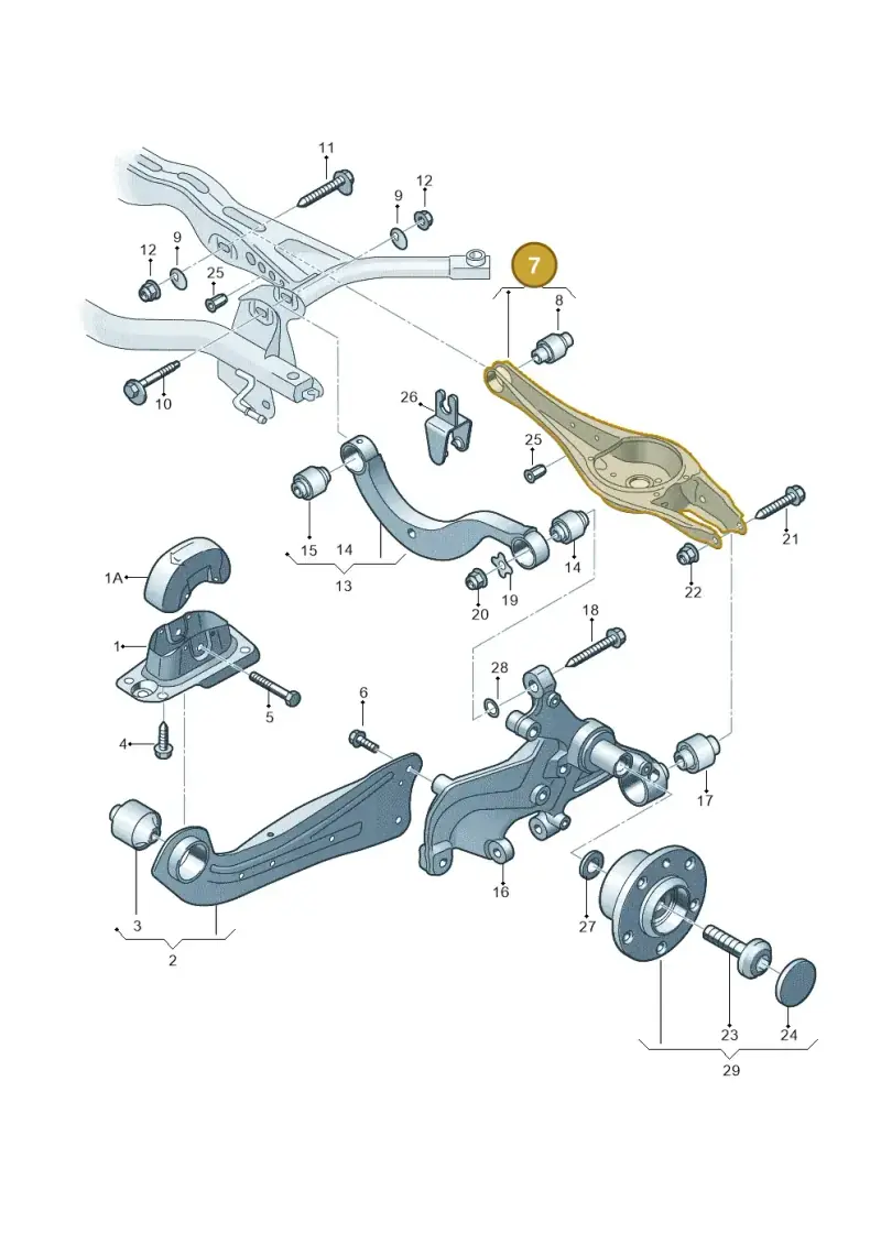 3Q0505311G — Skoda Superb Combi (2015-2024) diagram 793505050, position 7
