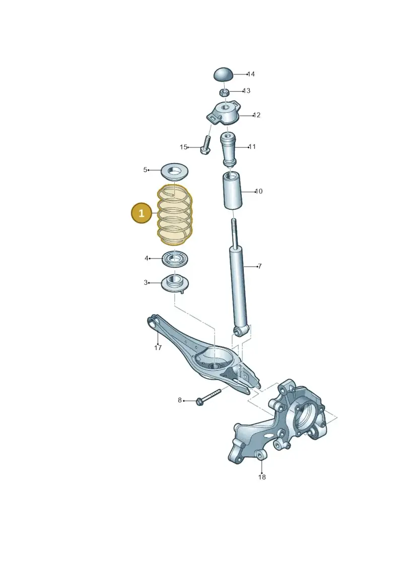 3Q0511115AJ — Skoda Superb NF (2015-2023) diagram 881511000, position 1