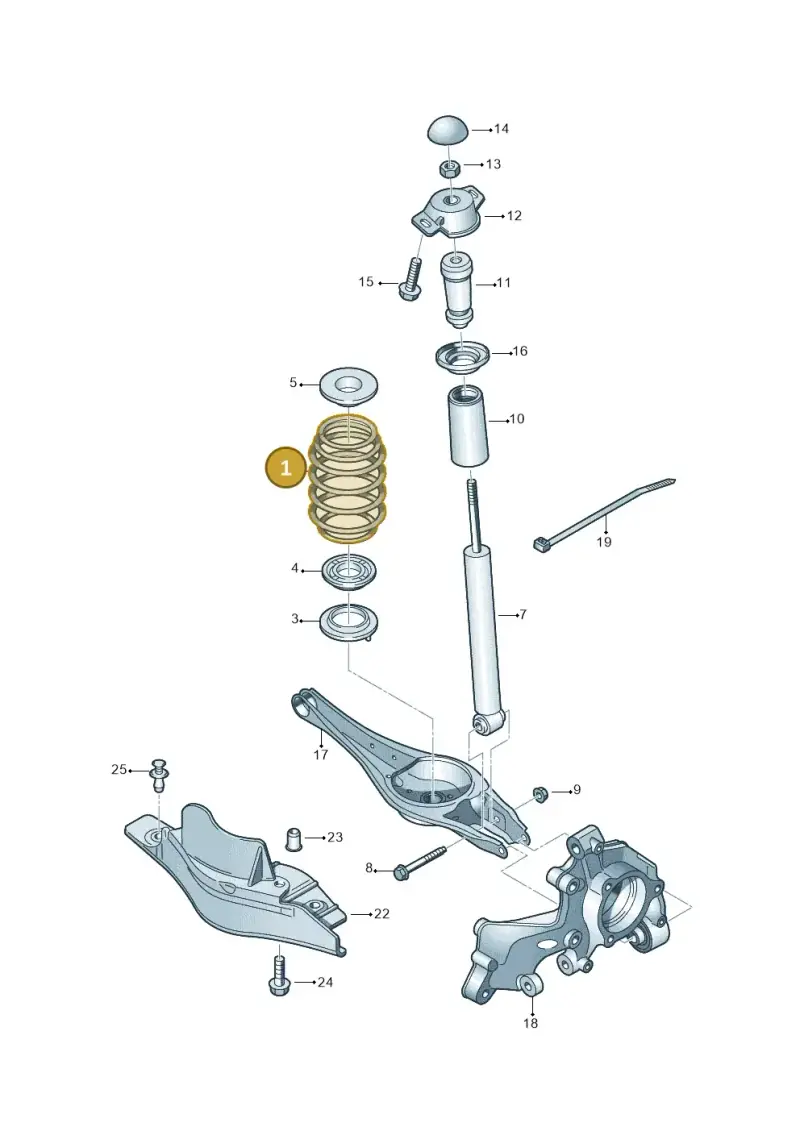 3Q0511115CC — Skoda Superb Combi (2015-2024) diagram 851511015, position 1
