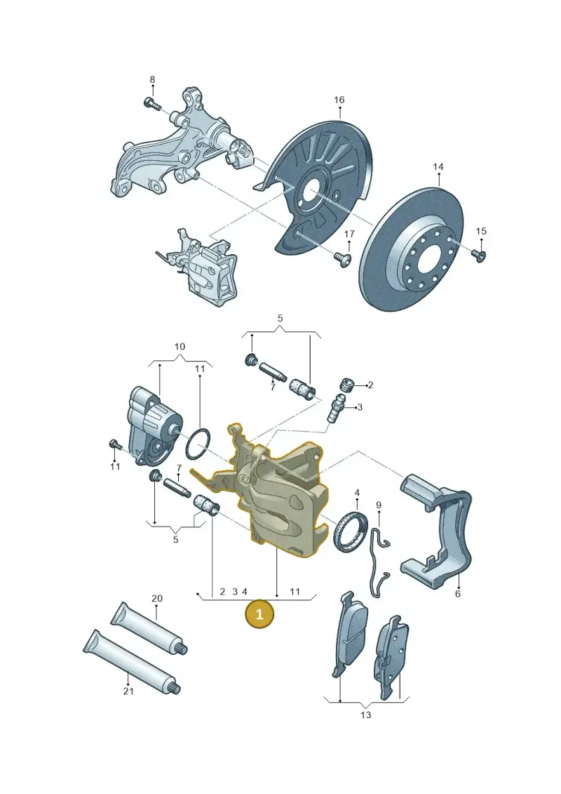 3Q0615424A — Skoda Superb Combi (2015-2024) diagram 745615600, position 1