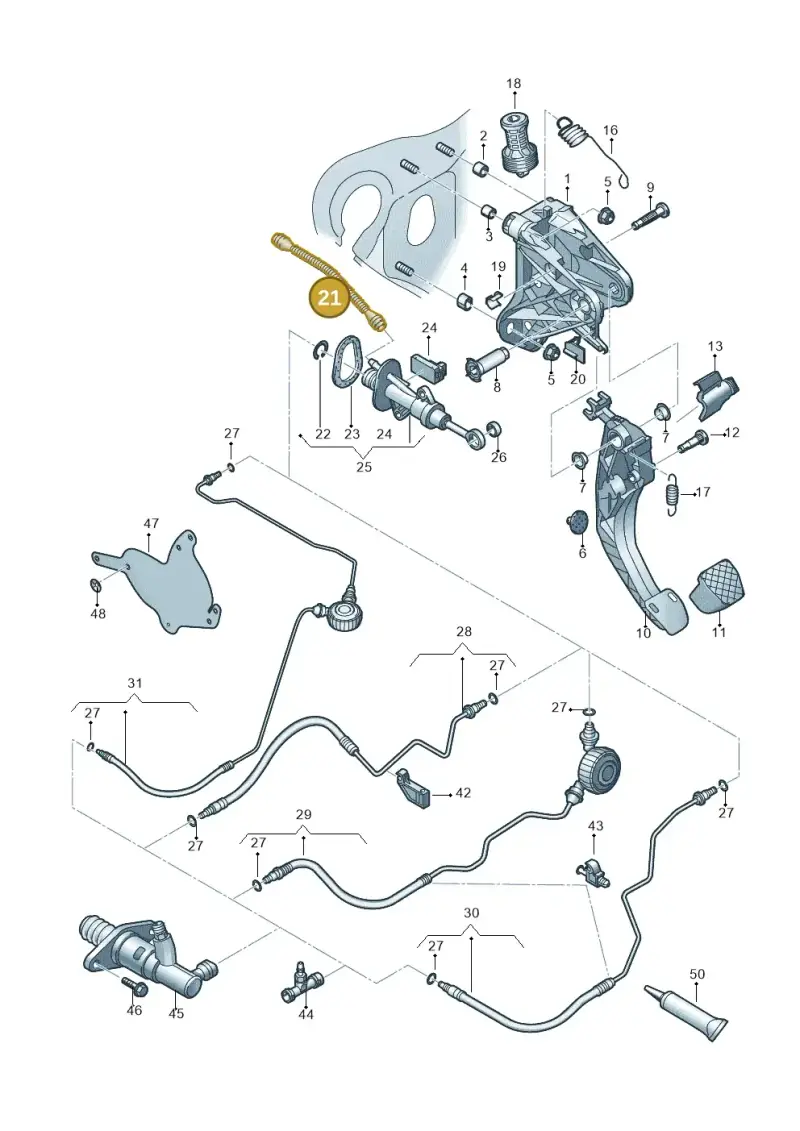 3Q0721453 — Skoda Octavia (2019-2024) diagram 746721250, position 21