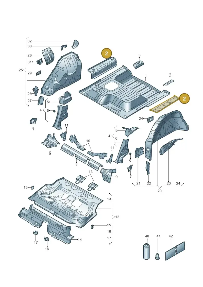 3Q0802089 — Skoda Superb Combi (2023-) diagram 3p0803310, position 2