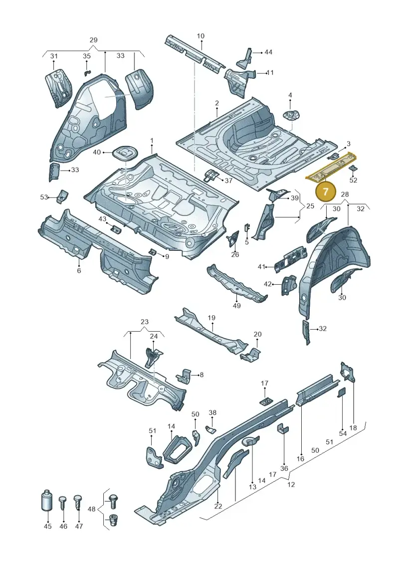 3Q0802089 — Skoda Superb Combi (2015-2024) diagram 793803200, position 7