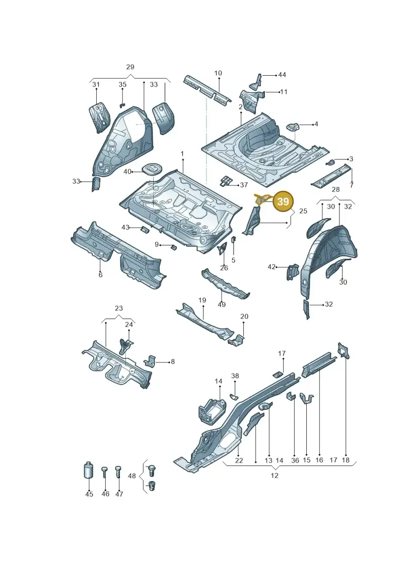 3Q0803876 — Skoda Superb NF (2015-2023) diagram 881803200, position 39