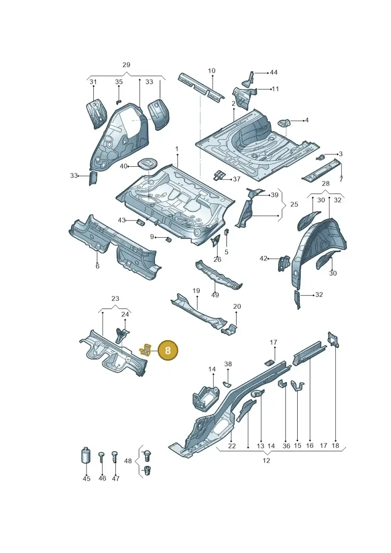 3Q0804865 — Skoda Superb NF (2015-2023) diagram 881803200, position 8