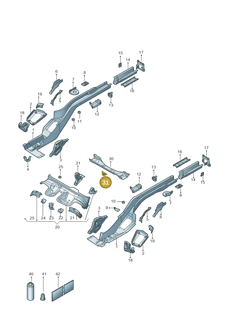 3Q0804865 — Skoda Superb Combi (2023-) diagram 3p0803400, position 31