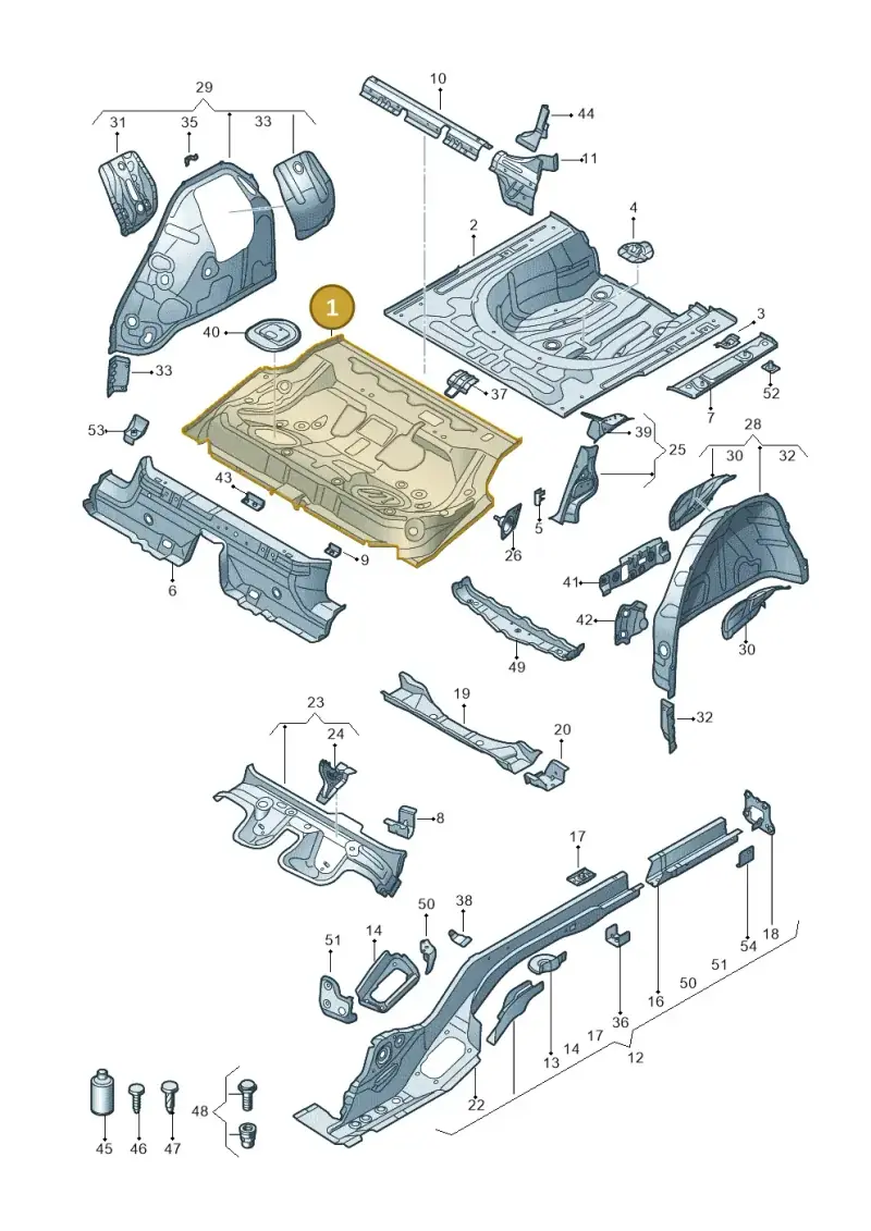 3Q0813115 — Skoda Superb Combi (2015-2024) diagram 793803200, position 1