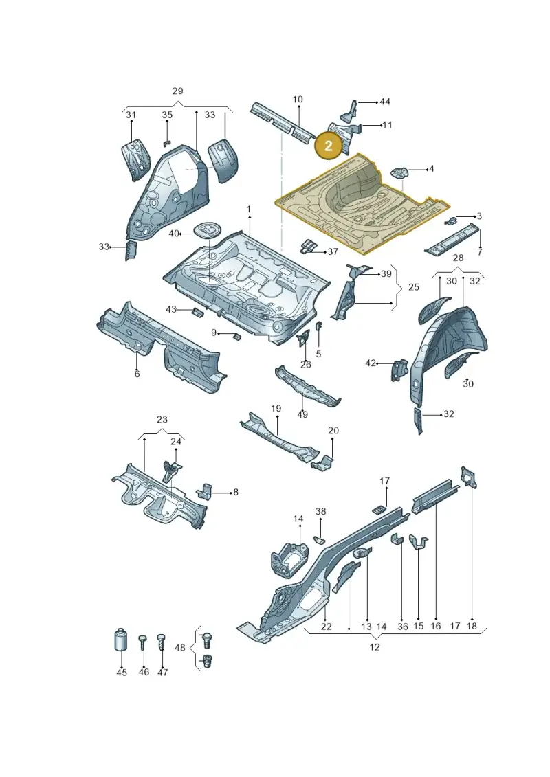 3Q0813116A — Skoda Superb NF (2015-2023) diagram 881803200, position 2