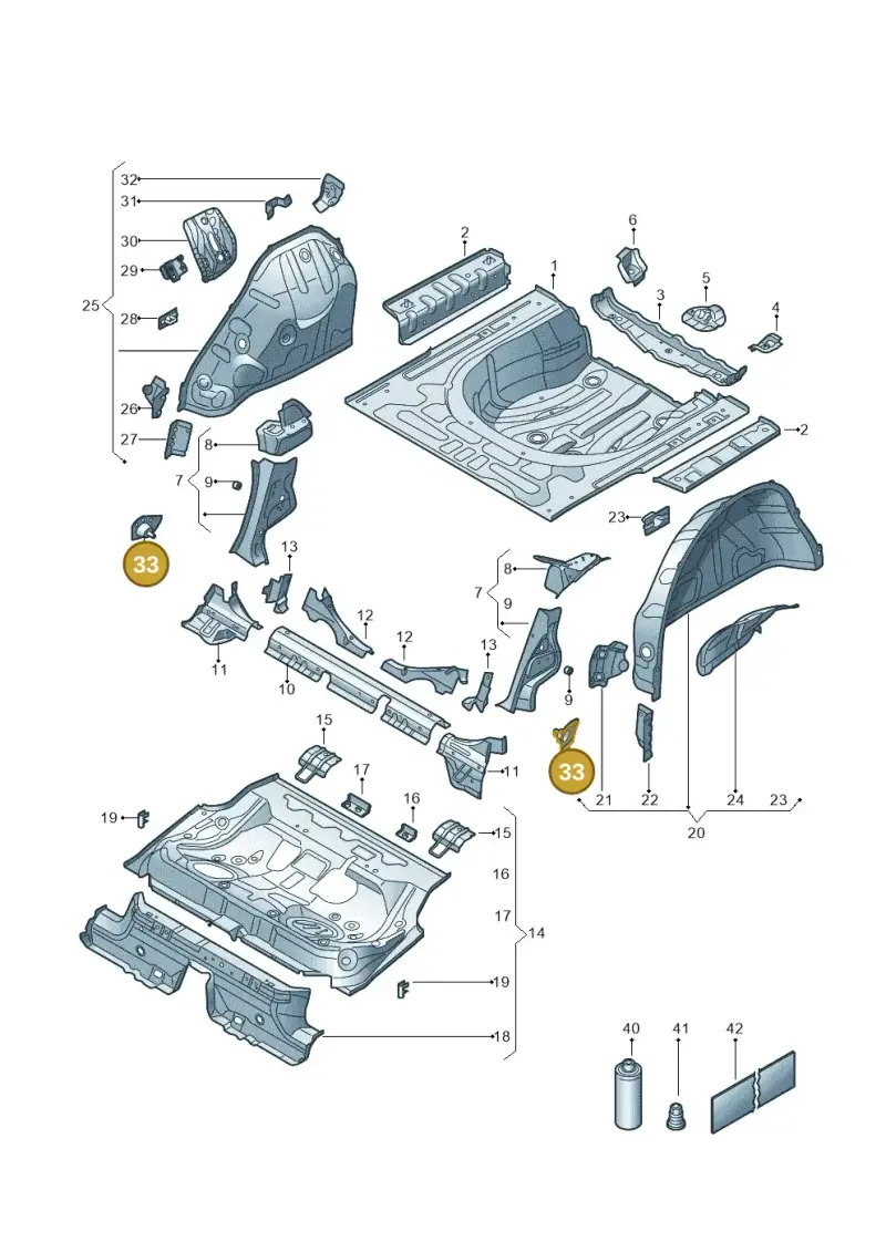 3Q0813722 — Skoda Superb Combi (2023-) diagram 3p0803300, position 33