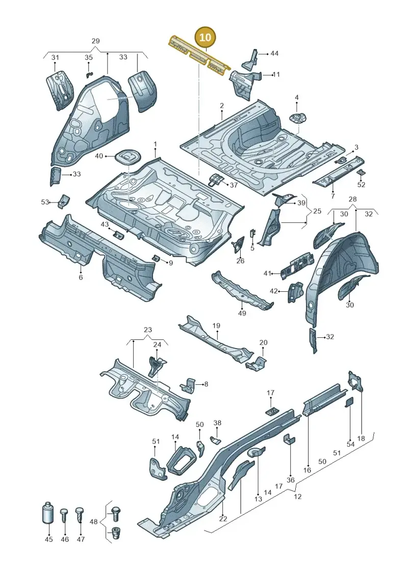 3Q0814153 — Skoda Superb Combi (2015-2024) diagram 793803200, position 10