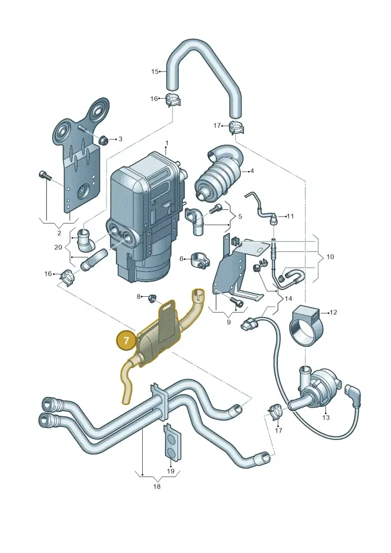 3Q0819193B — Skoda Superb Combi (2015-2024) diagram 746819700, position 7
