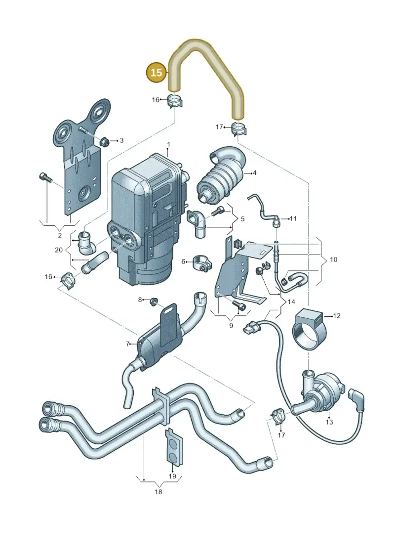 3Q0819362 — Skoda Superb Combi (2015-2024) diagram 746819700, position 15