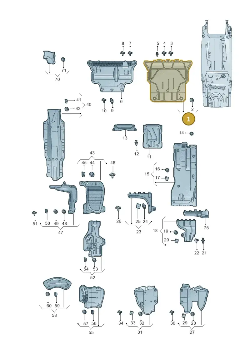 3Q0825236C — Skoda Octavia (2019-2024) diagram 585825100, position 1