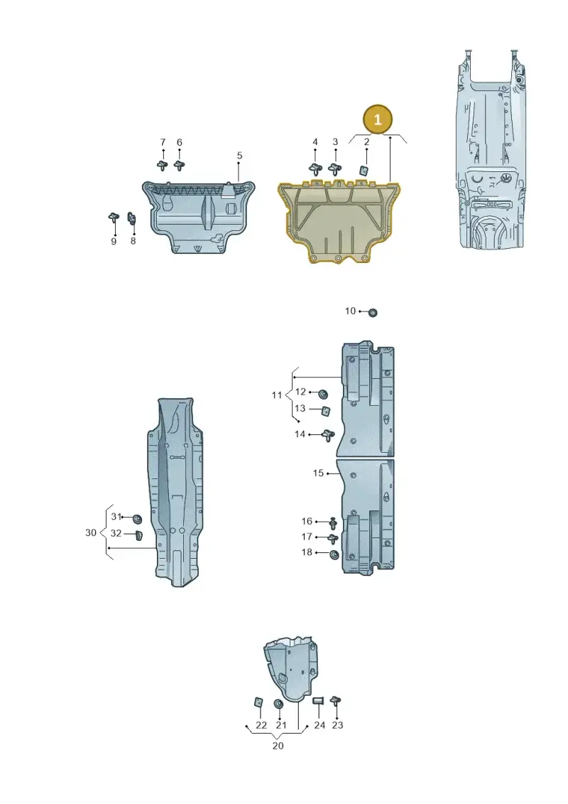 3Q0825236C — Skoda Octavia (2019-2024) diagram 585825130, position 1