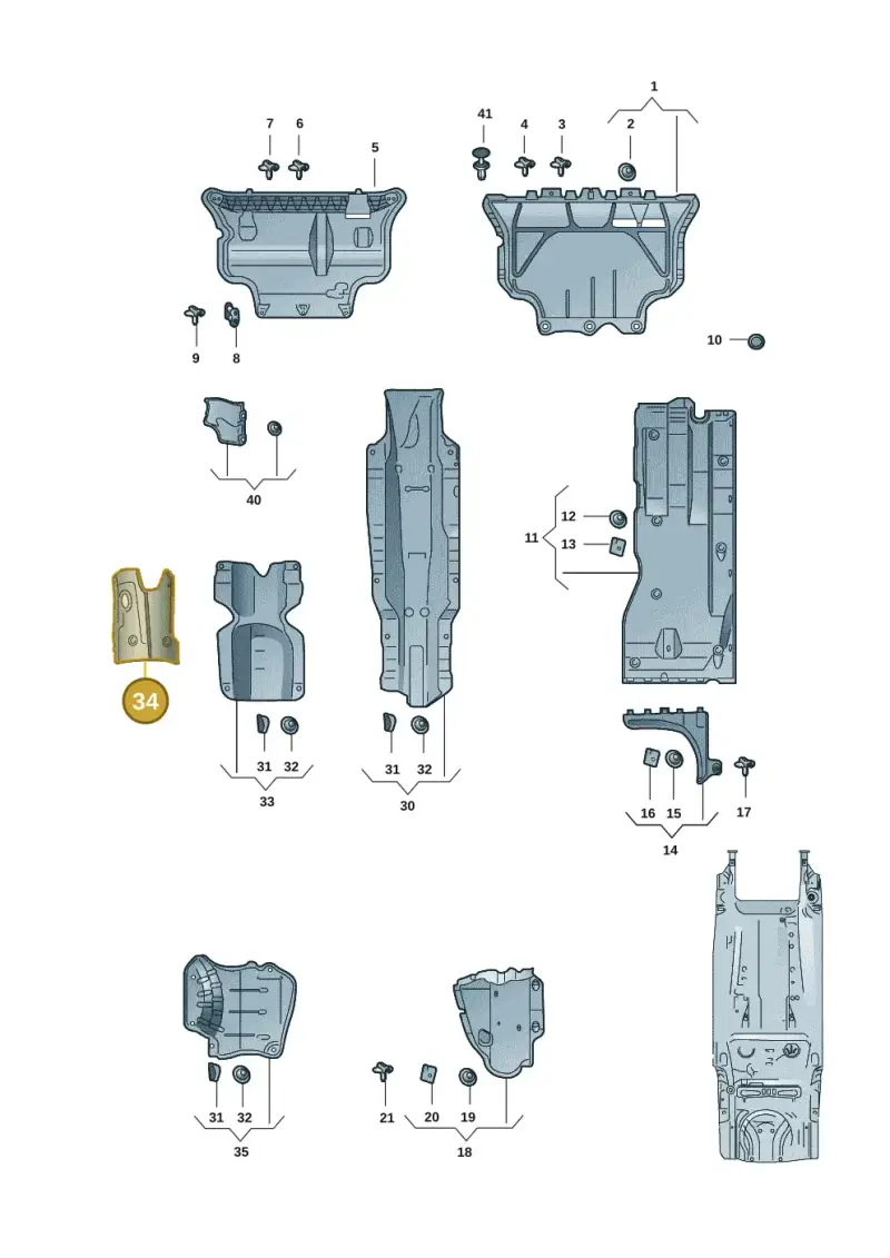 3Q0825469 — Skoda Octavia (2019-2024) diagram 585825115, position 34