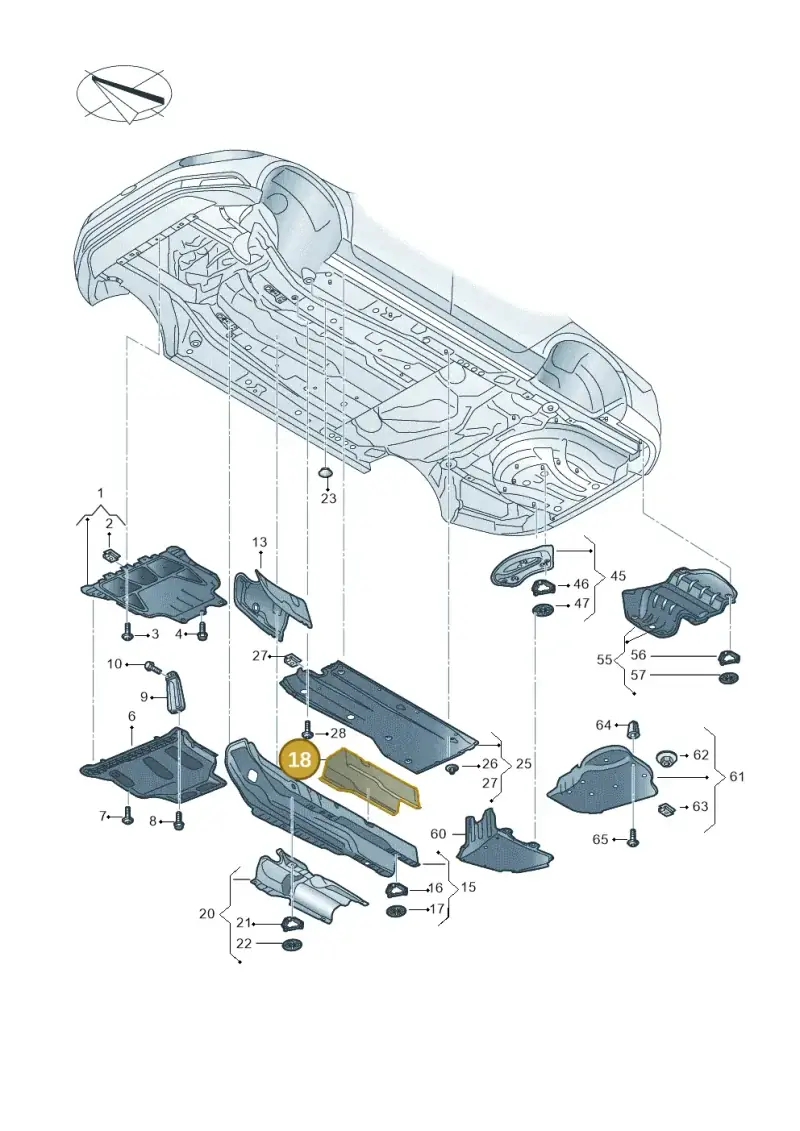 3Q0825635 — Skoda Superb Combi (2015-2024) diagram 851825010, position 18