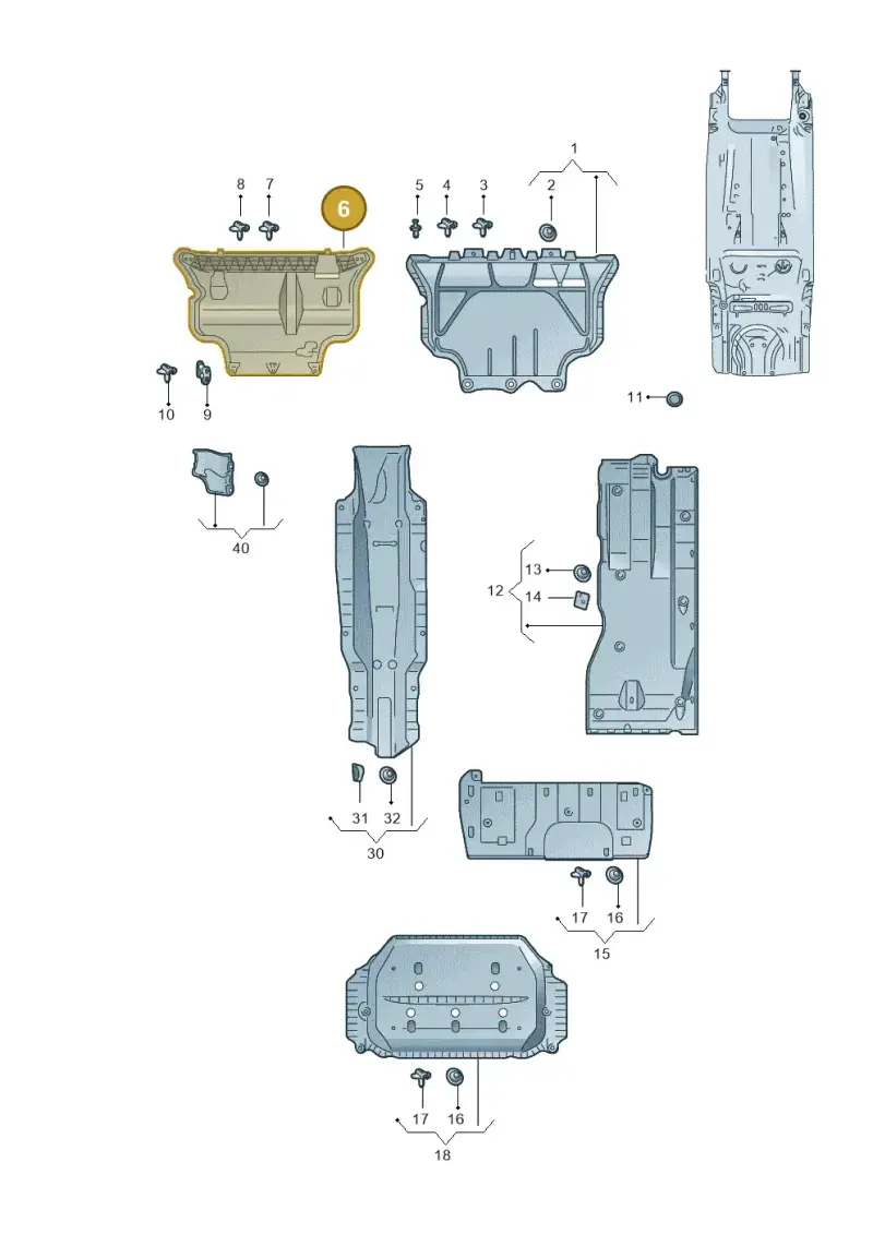 3Q0825901B — Skoda Octavia (2019-2024) diagram 585825120, position 6