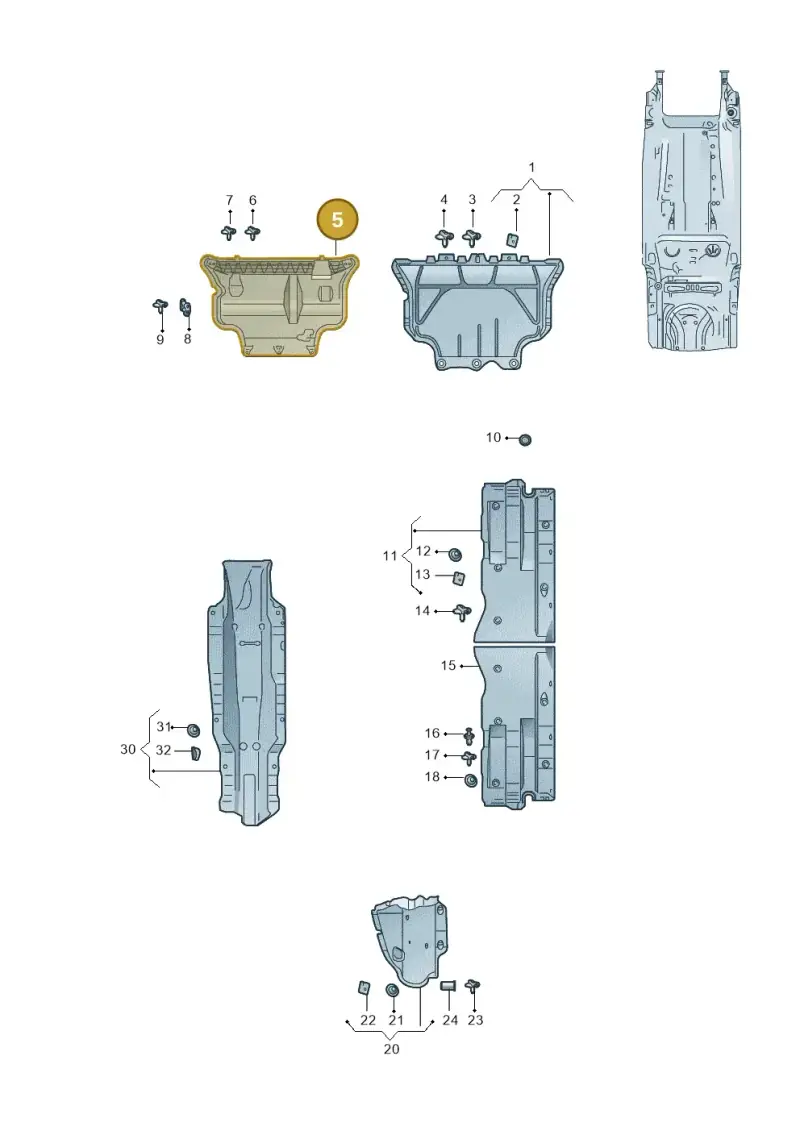 3Q0825901B — Skoda Octavia (2019-2024) diagram 585825130, position 5