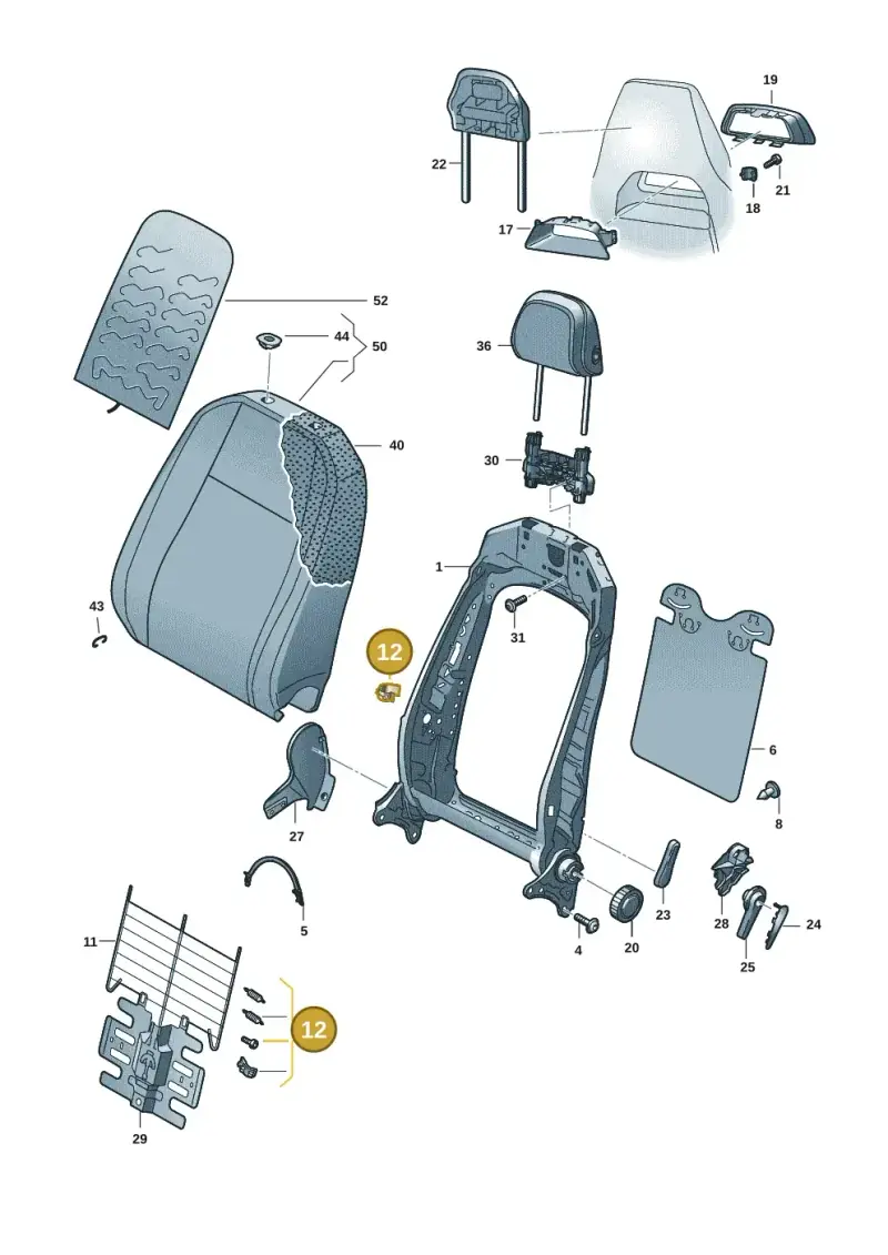 3Q0898955 — Skoda Fabia (2021-) diagram 6vn881050, position 12