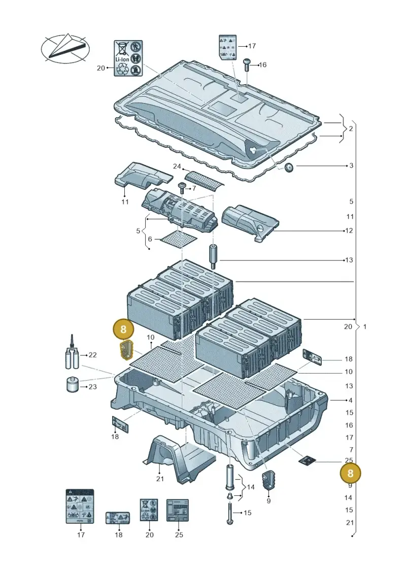 3Q0911457A — Skoda Octavia (2019-2024) diagram 793915550, position 8
