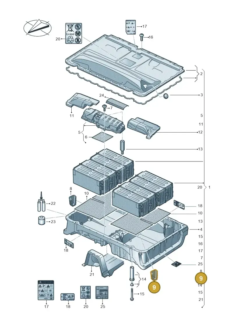 3Q0911457B — Skoda Octavia (2019-2024) diagram 793915550, position 9