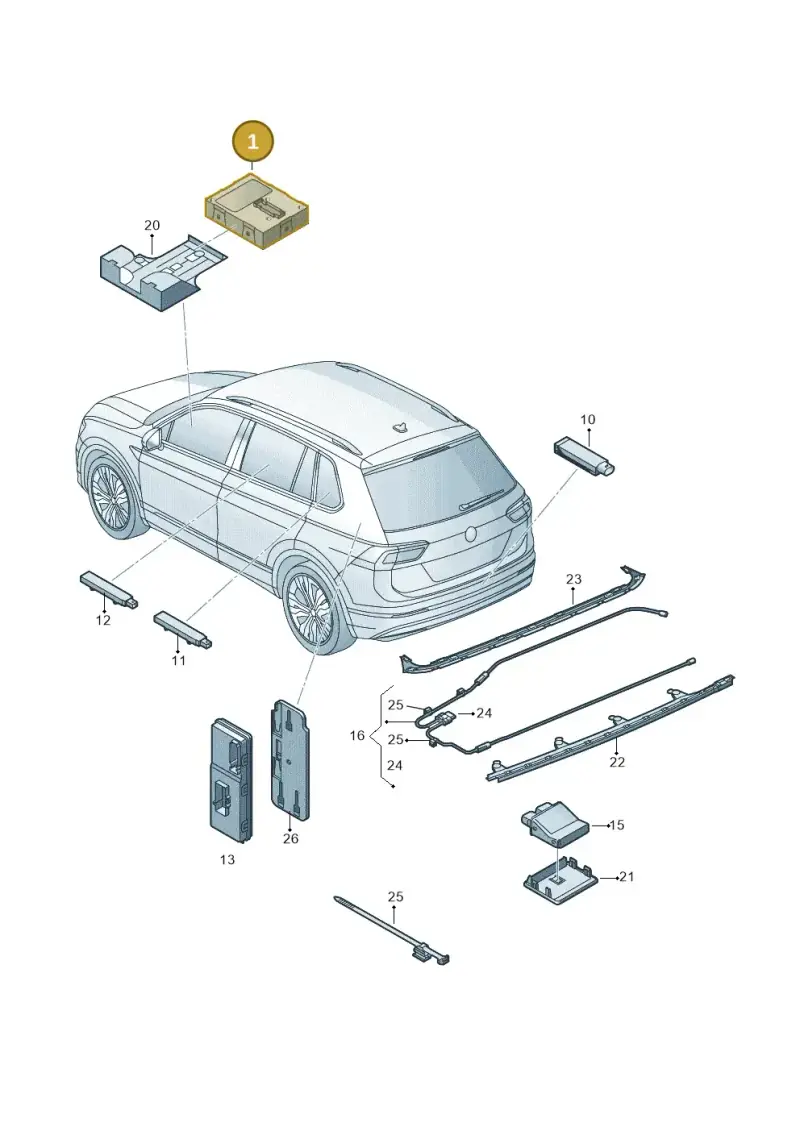 3Q0959435Q — Skoda Kodiaq (2018-2022) diagram 434909000, position 1