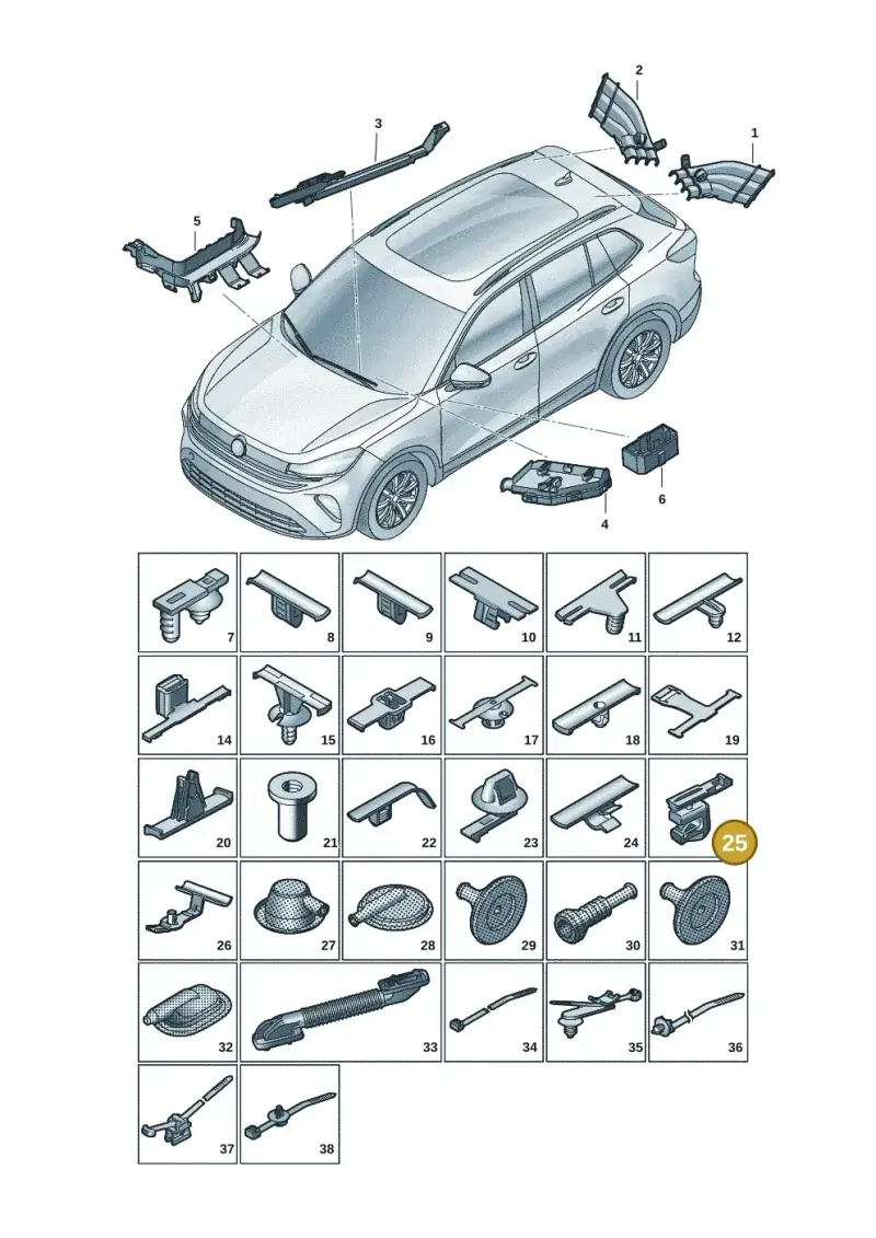 3Q0971842 — Skoda Kodiaq (2024-) diagram 57x972001, position 25