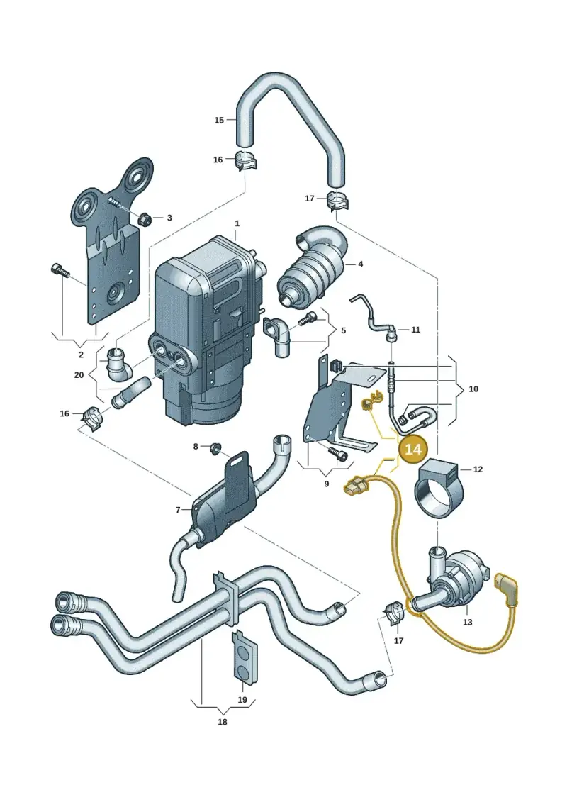 3Q0998027 — Skoda Kodiaq (2024-) diagram 3j0819700, position 14