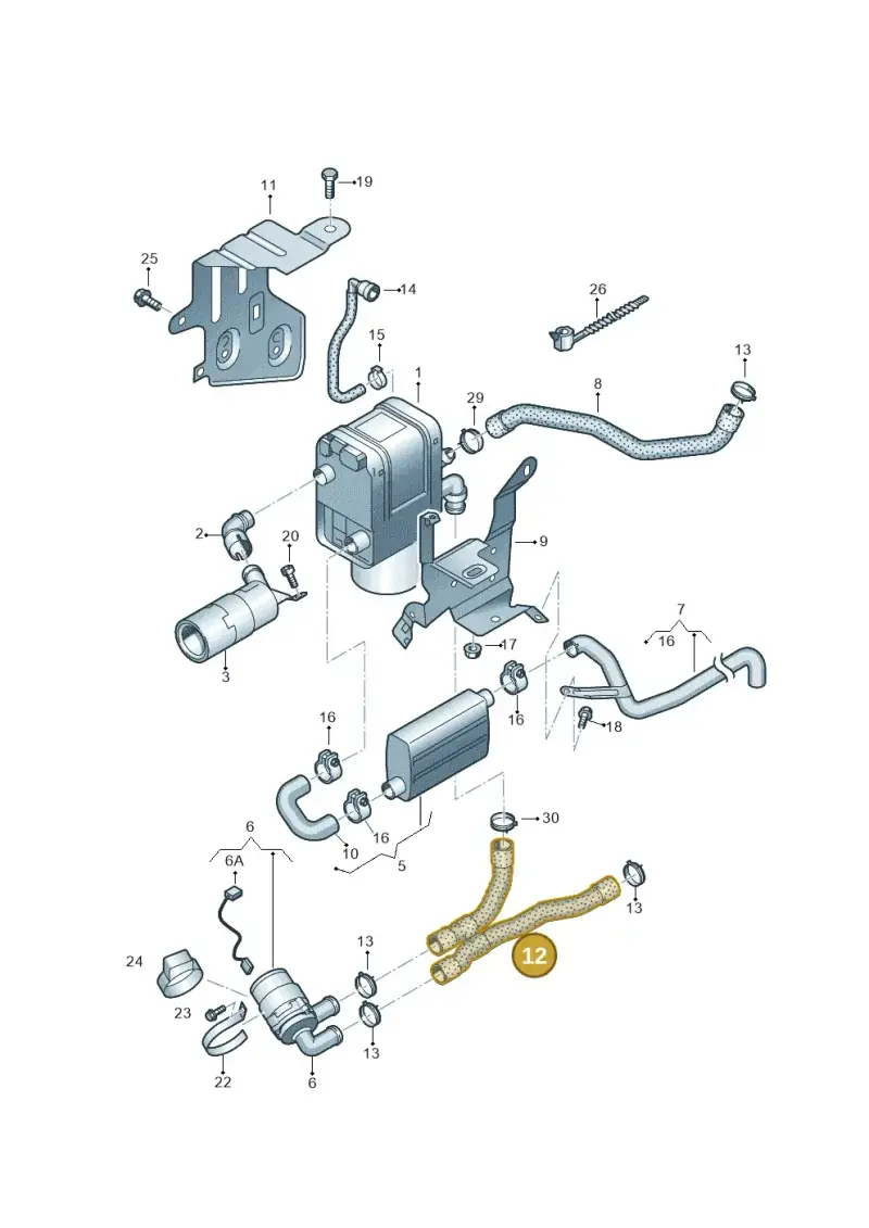 3T0819350 — Skoda Superb (2013-2015) diagram 649819700, position 12