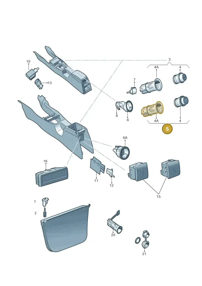 3T0925069ARYP — Skoda Superb (2013-2015) diagram 632919700, position 5