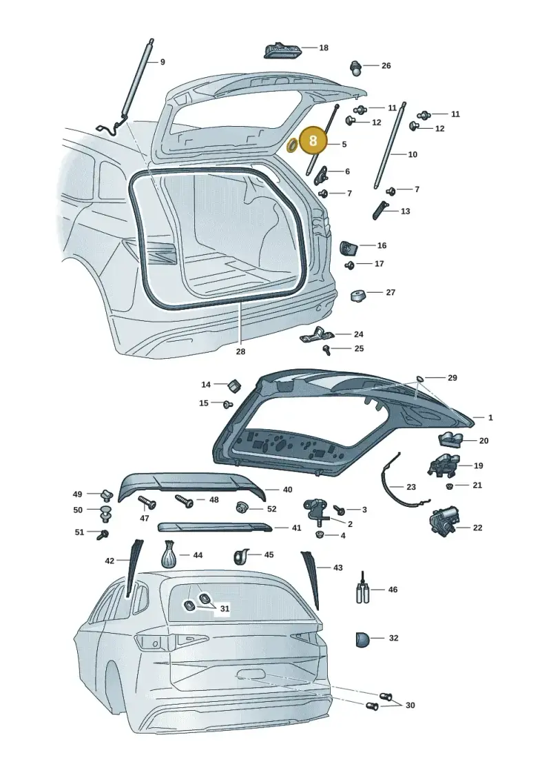 3T9827721 — Skoda Enyaq (2020-) diagram 50a827000, position 8