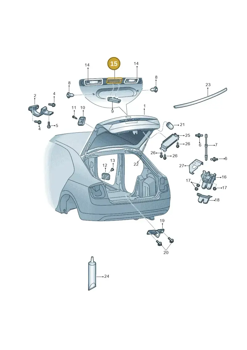 3T9853431 — Skoda Octavia (2012-2017) diagram 753827100, position 15