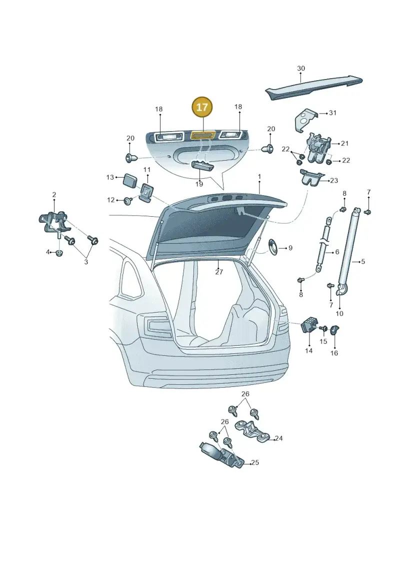 3T9853431 — Skoda Octavia (2012-2017) diagram 753827200, position 17