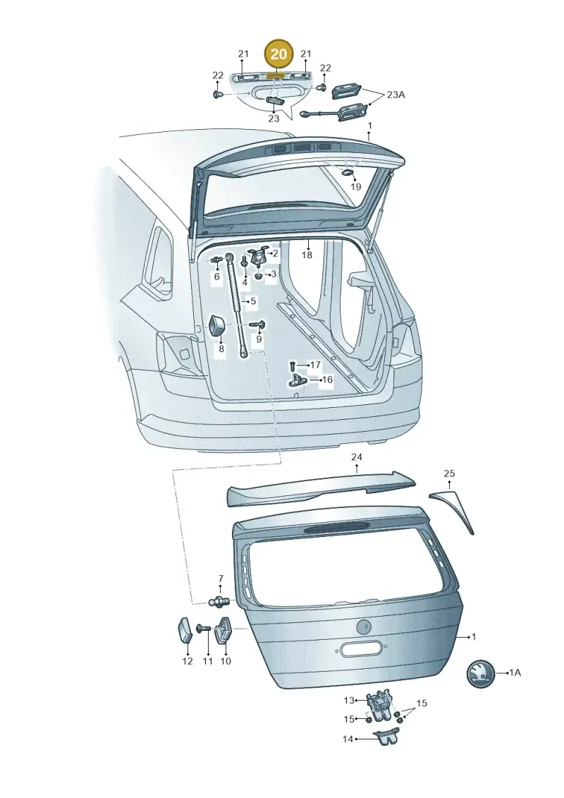3T9853431 — Skoda Fabia (2014-2022) diagram 797827010, position 20