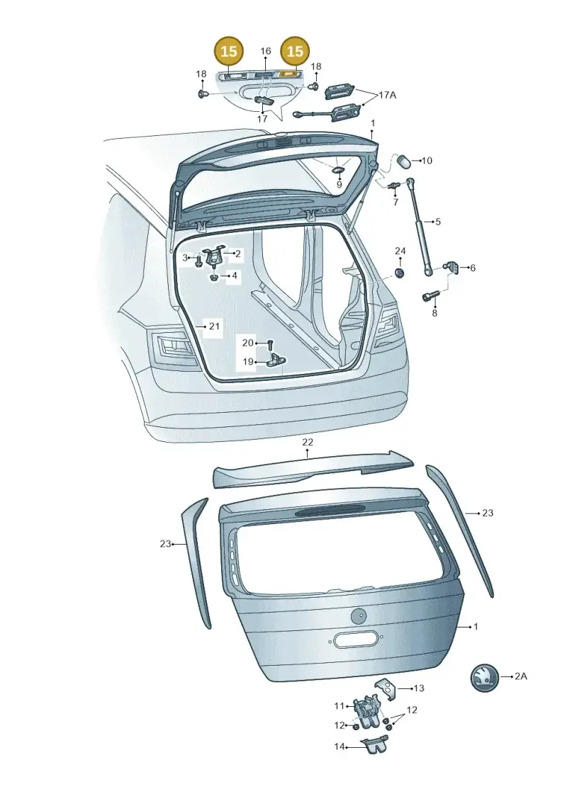 3T9853433B — Skoda Fabia (2014-2022) diagram 797827000, position 15