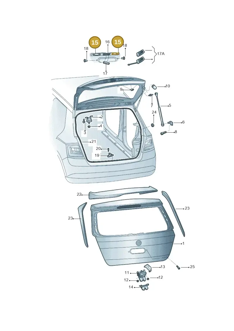 3T9853433B — Skoda Fabia NF HB (2015-2018) diagram 864827000, position 15